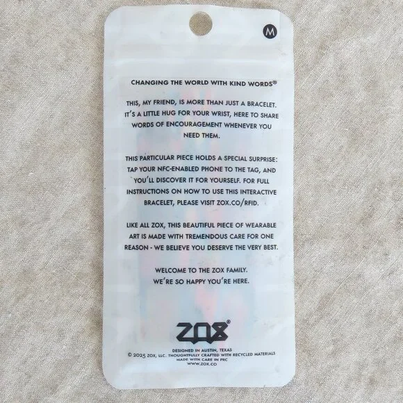 ZOX 'Let Them' Affirmation Bracelet SIZE Medium NEW - Colorful - Picture 6 of 7